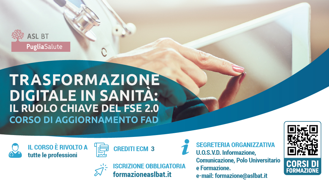 Course Image TRASFORMAZIONE DIGITALE IN SANITA': IL RUOLO CHIAVE DEL FSE 2.0